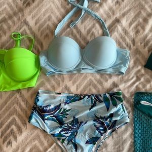 SHEIN blue bikini set